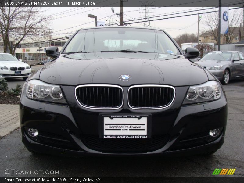 Jet Black / Beige 2009 BMW 3 Series 328xi Sedan