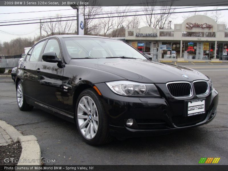 Jet Black / Beige 2009 BMW 3 Series 328xi Sedan