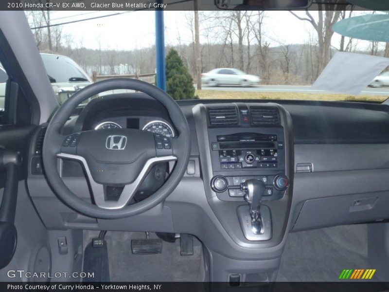 Glacier Blue Metallic / Gray 2010 Honda CR-V EX AWD