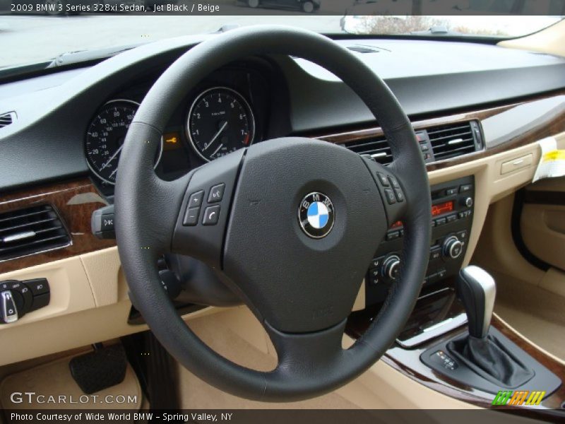 Jet Black / Beige 2009 BMW 3 Series 328xi Sedan