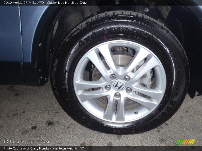 Glacier Blue Metallic / Gray 2010 Honda CR-V EX AWD