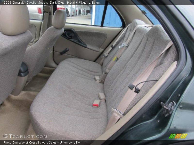 Dark Green Metallic / Neutral Beige 2003 Chevrolet Cavalier Sedan