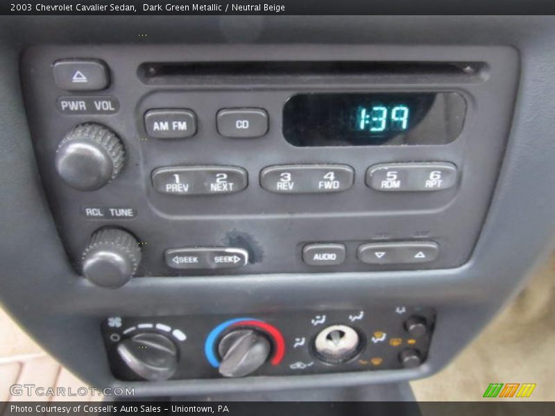 Dark Green Metallic / Neutral Beige 2003 Chevrolet Cavalier Sedan
