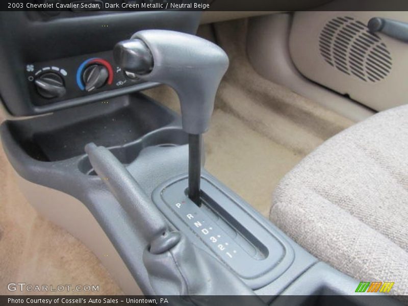 Dark Green Metallic / Neutral Beige 2003 Chevrolet Cavalier Sedan