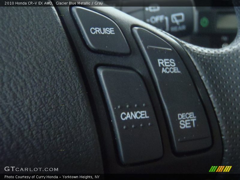 Glacier Blue Metallic / Gray 2010 Honda CR-V EX AWD