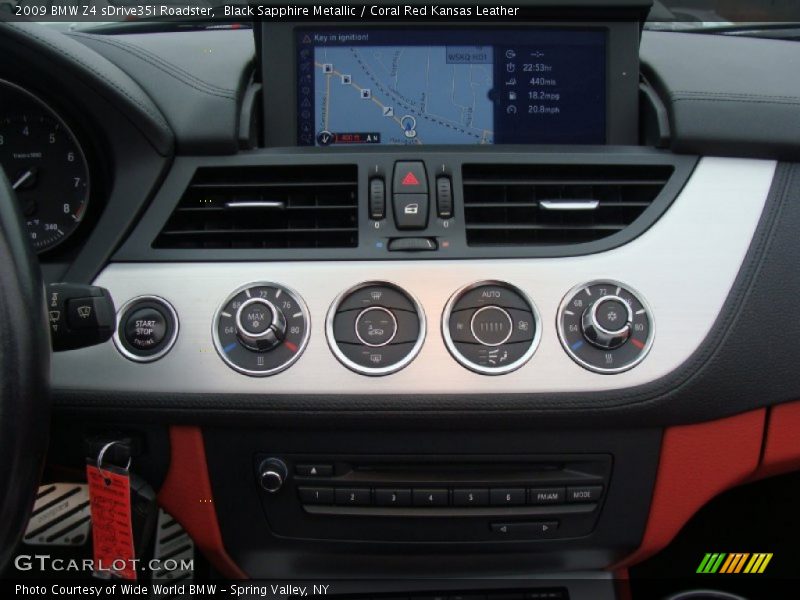Black Sapphire Metallic / Coral Red Kansas Leather 2009 BMW Z4 sDrive35i Roadster