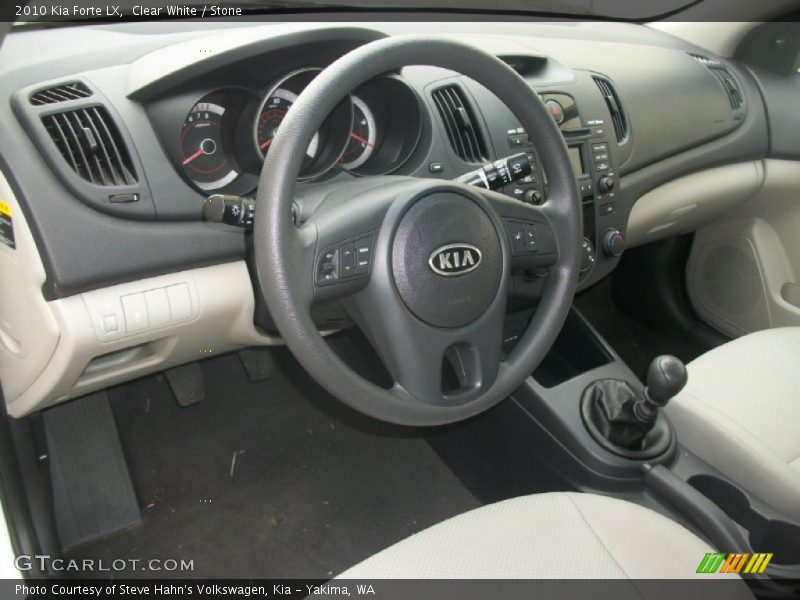 Clear White / Stone 2010 Kia Forte LX