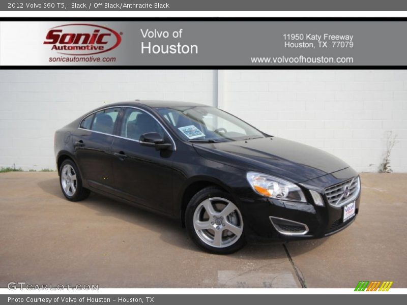 Black / Off Black/Anthracite Black 2012 Volvo S60 T5