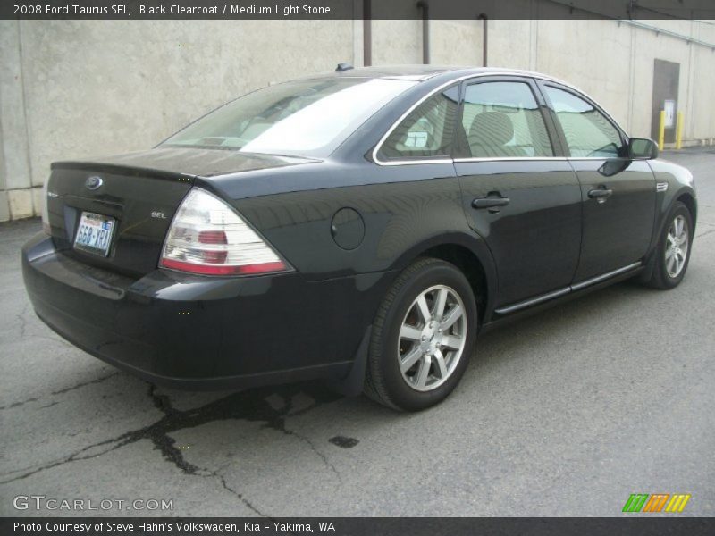 Black Clearcoat / Medium Light Stone 2008 Ford Taurus SEL