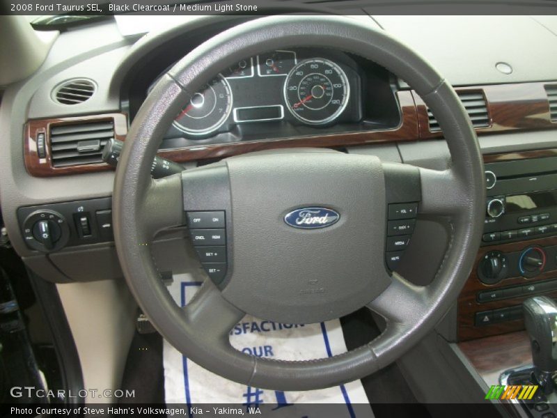 Black Clearcoat / Medium Light Stone 2008 Ford Taurus SEL