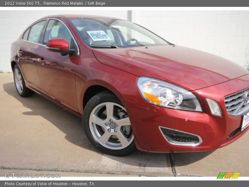 Flamenco Red Metallic / Soft Beige 2012 Volvo S60 T5