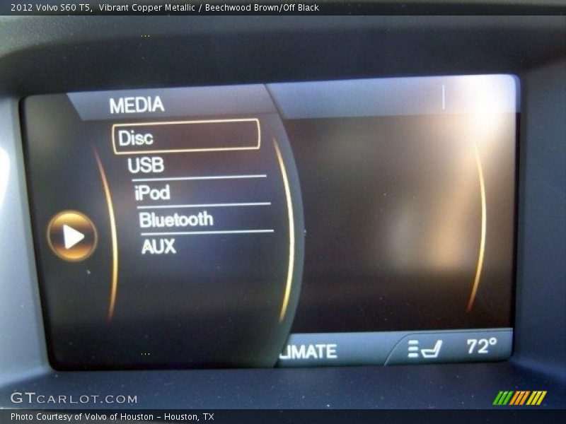 Vibrant Copper Metallic / Beechwood Brown/Off Black 2012 Volvo S60 T5