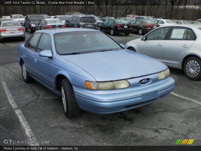 Crystal Blue Frost Metallic / Blue 1995 Ford Taurus GL Sedan