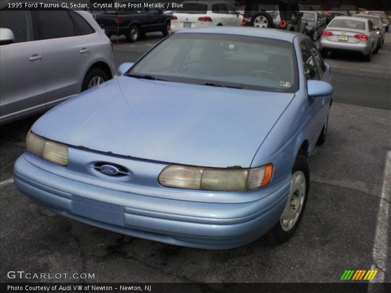 Crystal Blue Frost Metallic / Blue 1995 Ford Taurus GL Sedan