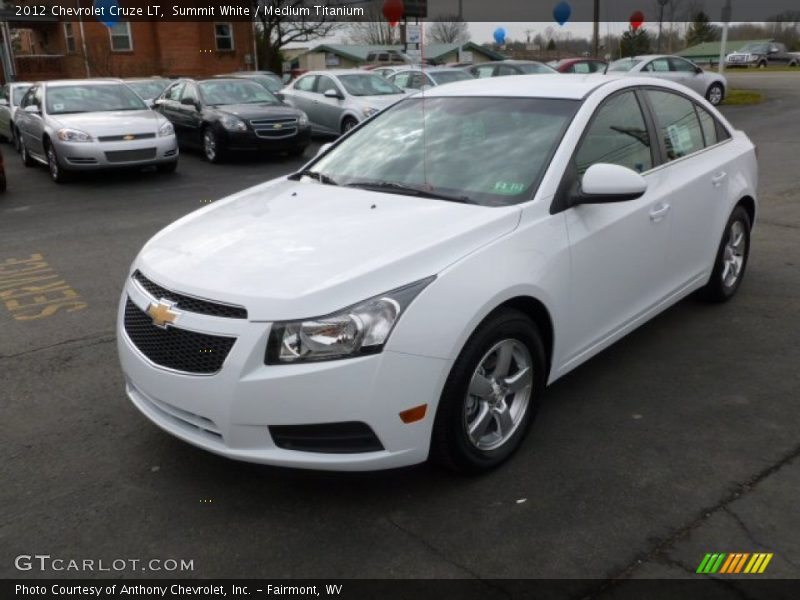 Summit White / Medium Titanium 2012 Chevrolet Cruze LT