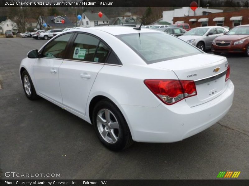 Summit White / Medium Titanium 2012 Chevrolet Cruze LT
