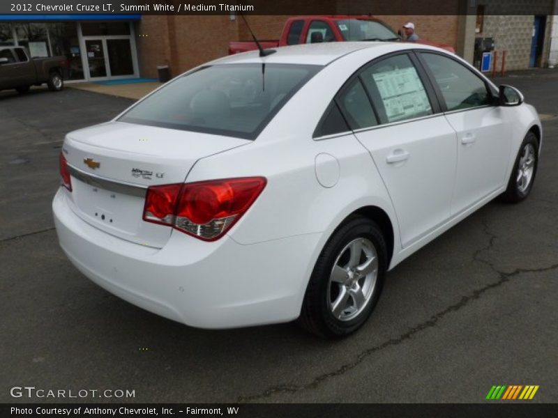 Summit White / Medium Titanium 2012 Chevrolet Cruze LT