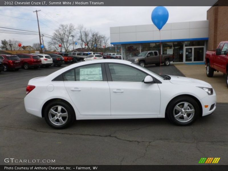 Summit White / Medium Titanium 2012 Chevrolet Cruze LT