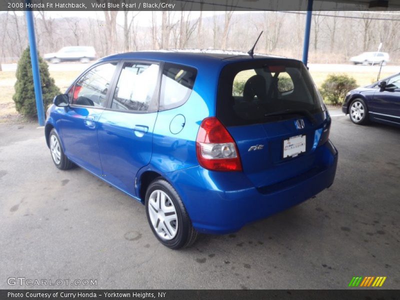 Vivid Blue Pearl / Black/Grey 2008 Honda Fit Hatchback