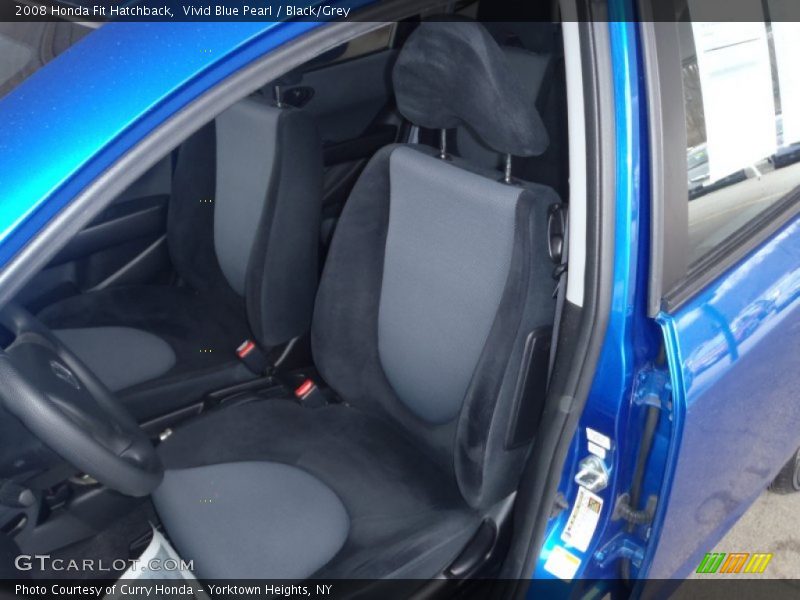 Vivid Blue Pearl / Black/Grey 2008 Honda Fit Hatchback