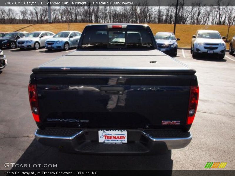 Midnight Blue Metallic / Dark Pewter 2007 GMC Canyon SLE Extended Cab
