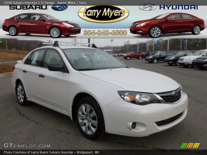 Aspen White / Ivory 2008 Subaru Impreza 2.5i Sedan