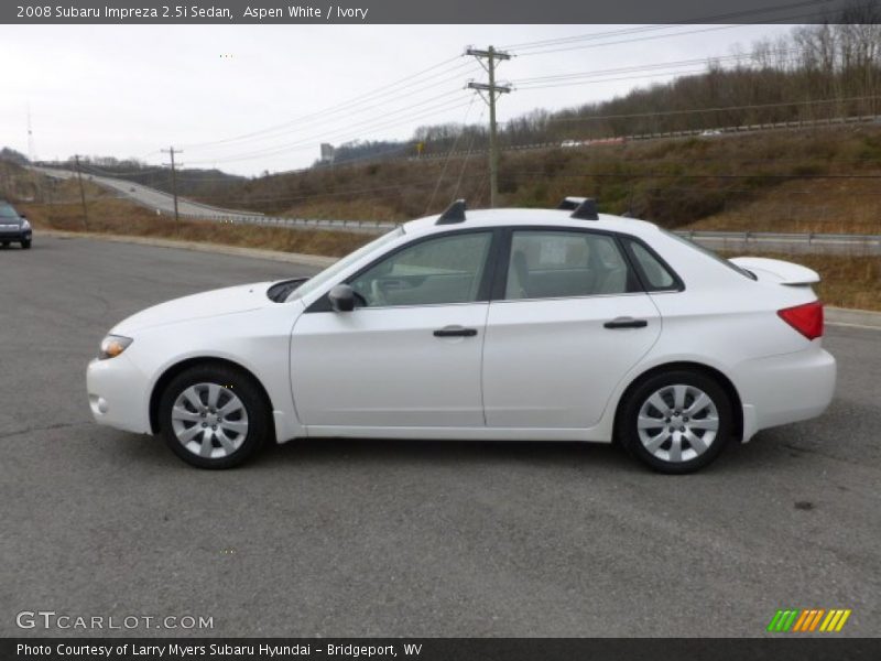 Aspen White / Ivory 2008 Subaru Impreza 2.5i Sedan