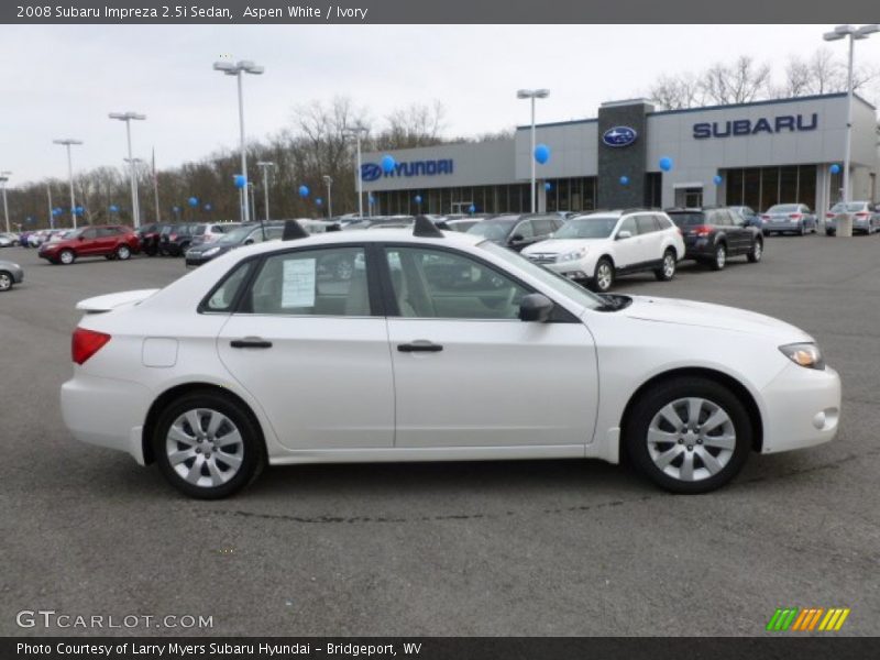 Aspen White / Ivory 2008 Subaru Impreza 2.5i Sedan
