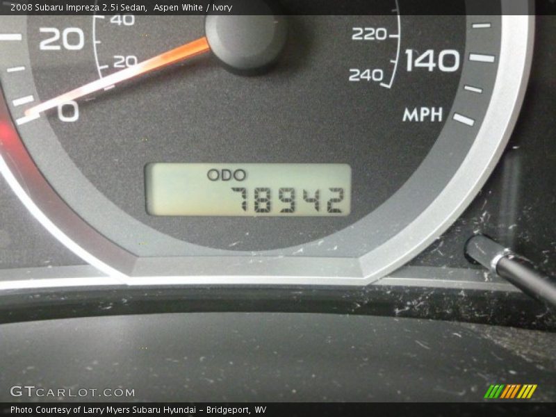 Aspen White / Ivory 2008 Subaru Impreza 2.5i Sedan
