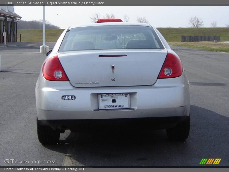 Liquid Silver Metallic / Ebony Black 2008 Pontiac G6 Sedan