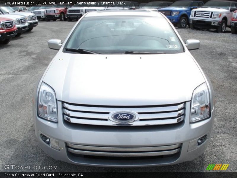 Brilliant Silver Metallic / Charcoal Black 2009 Ford Fusion SEL V6 AWD