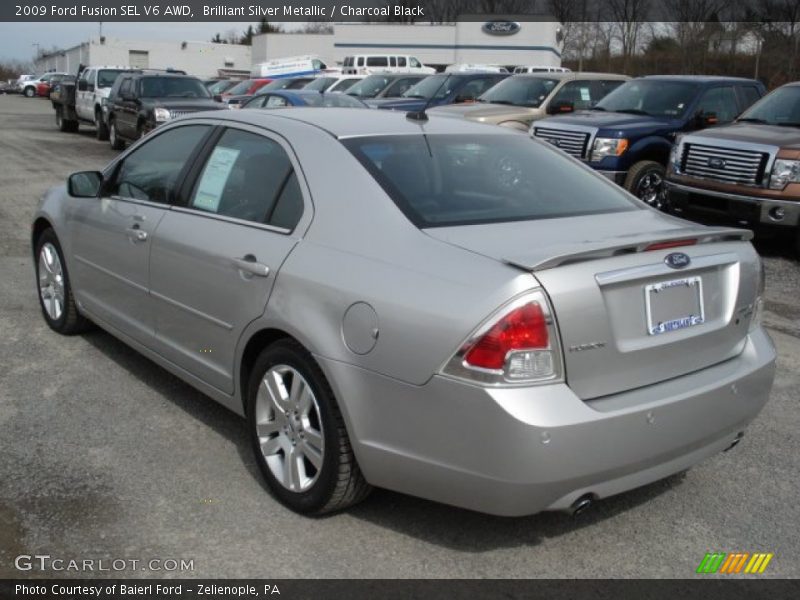 Brilliant Silver Metallic / Charcoal Black 2009 Ford Fusion SEL V6 AWD