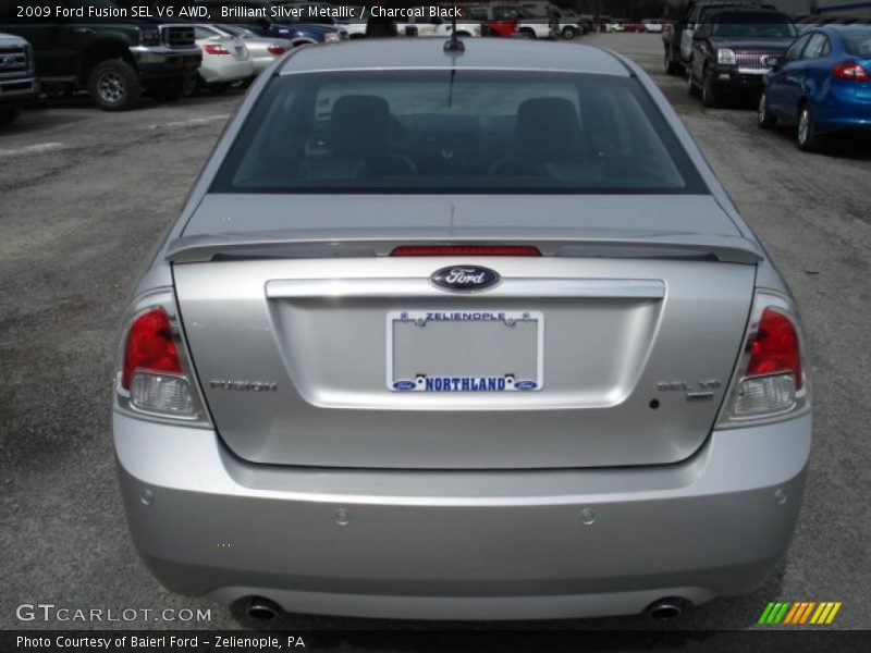 Brilliant Silver Metallic / Charcoal Black 2009 Ford Fusion SEL V6 AWD