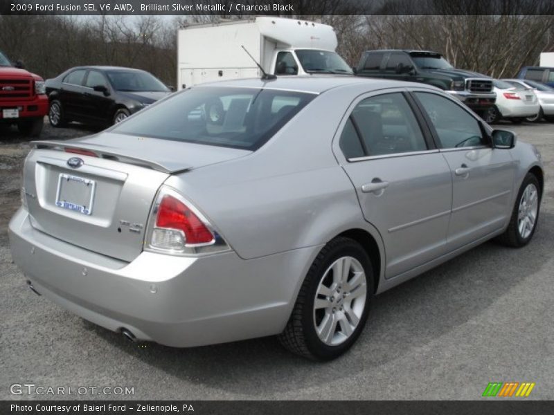 Brilliant Silver Metallic / Charcoal Black 2009 Ford Fusion SEL V6 AWD