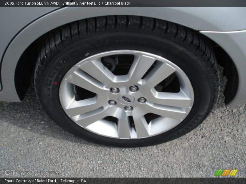 Brilliant Silver Metallic / Charcoal Black 2009 Ford Fusion SEL V6 AWD