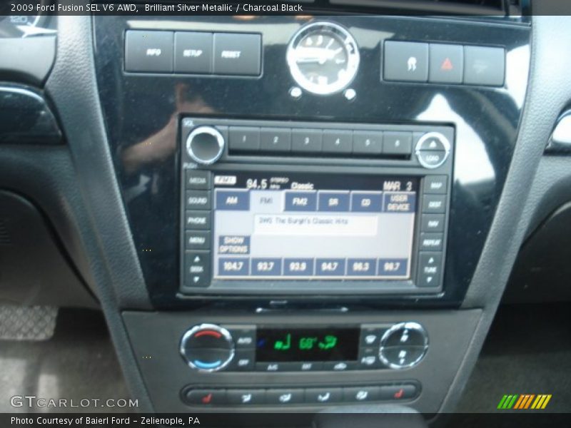 Brilliant Silver Metallic / Charcoal Black 2009 Ford Fusion SEL V6 AWD
