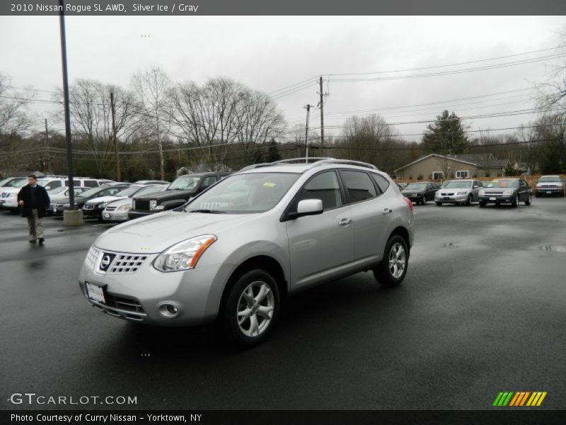 Silver Ice / Gray 2010 Nissan Rogue SL AWD