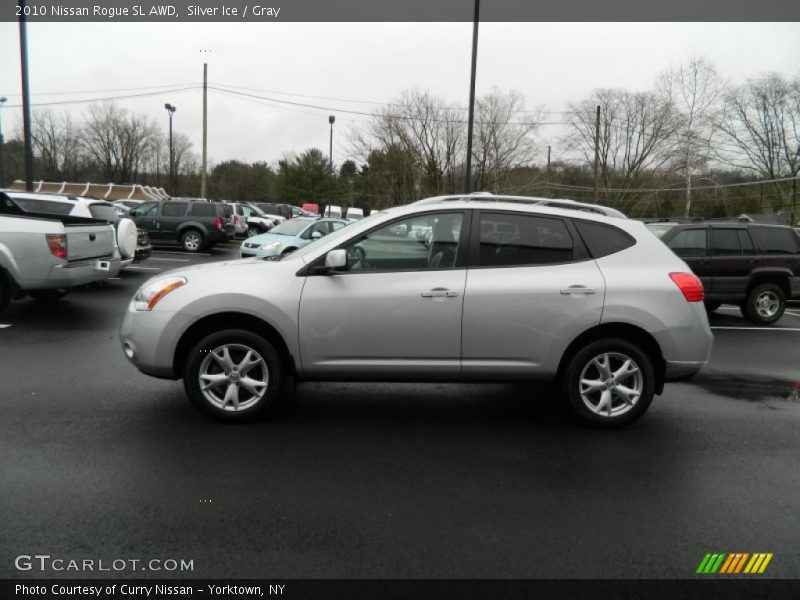 Silver Ice / Gray 2010 Nissan Rogue SL AWD