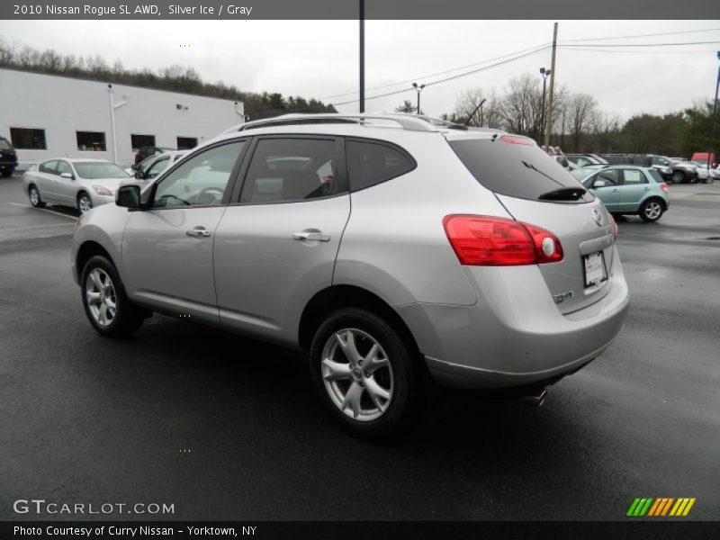 Silver Ice / Gray 2010 Nissan Rogue SL AWD