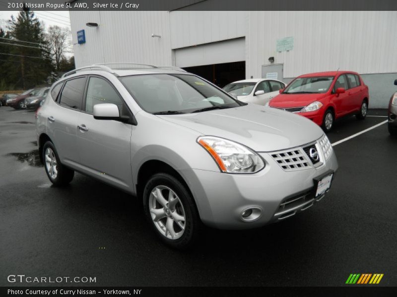 Silver Ice / Gray 2010 Nissan Rogue SL AWD