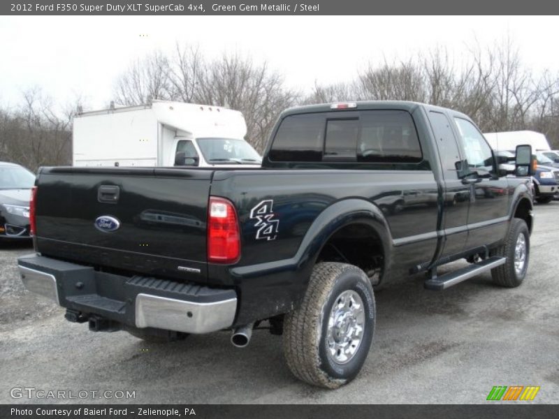 Green Gem Metallic / Steel 2012 Ford F350 Super Duty XLT SuperCab 4x4