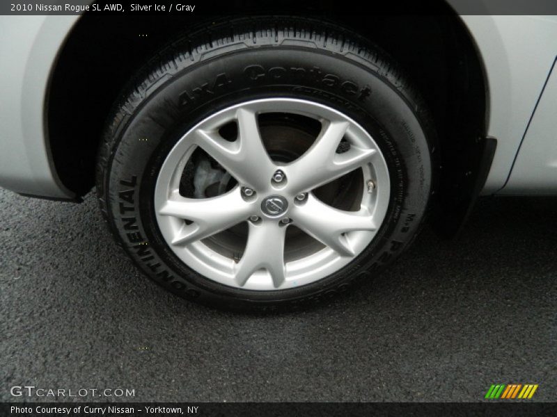 Silver Ice / Gray 2010 Nissan Rogue SL AWD