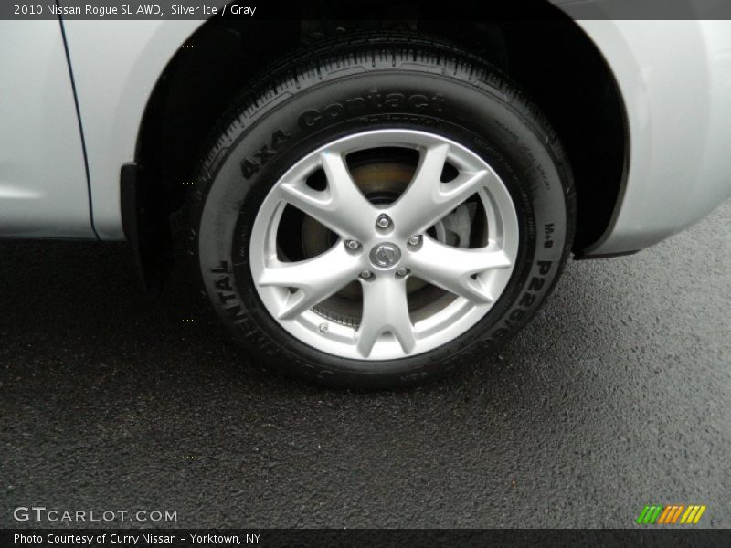 Silver Ice / Gray 2010 Nissan Rogue SL AWD