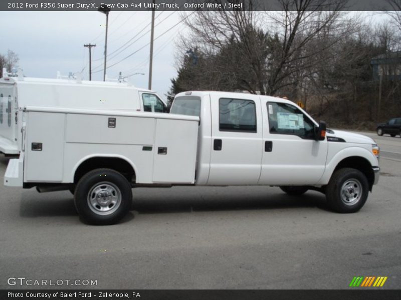  2012 F350 Super Duty XL Crew Cab 4x4 Utility Truck Oxford White