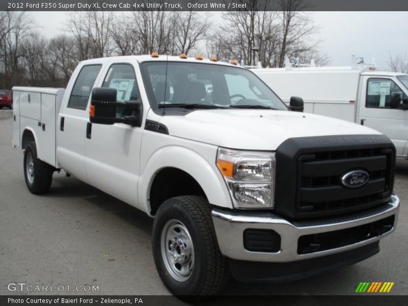 Front 3/4 View of 2012 F350 Super Duty XL Crew Cab 4x4 Utility Truck