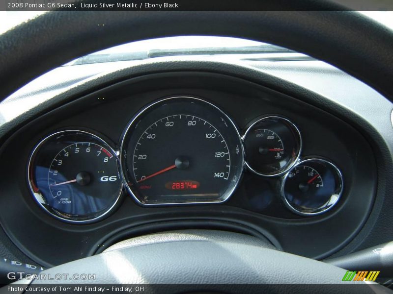 Liquid Silver Metallic / Ebony Black 2008 Pontiac G6 Sedan