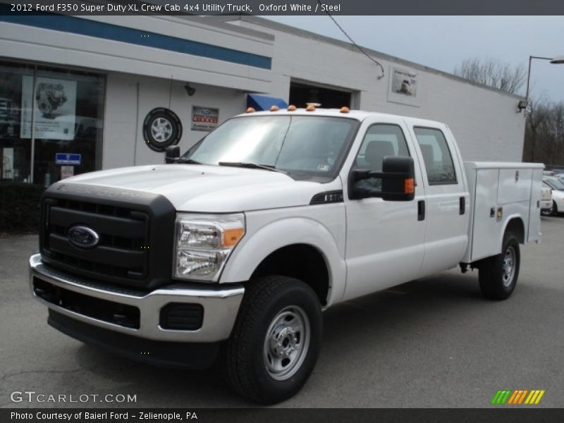 Oxford White / Steel 2012 Ford F350 Super Duty XL Crew Cab 4x4 Utility Truck