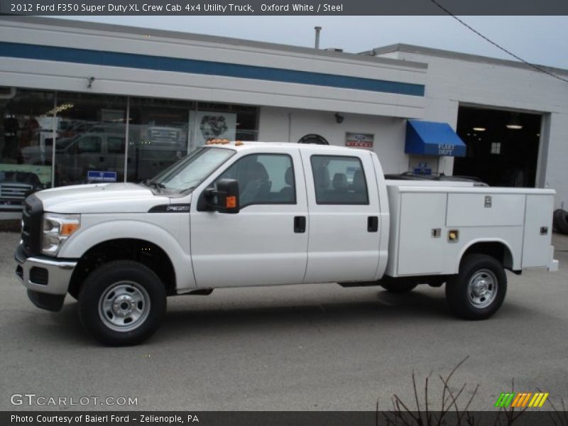 Oxford White / Steel 2012 Ford F350 Super Duty XL Crew Cab 4x4 Utility Truck
