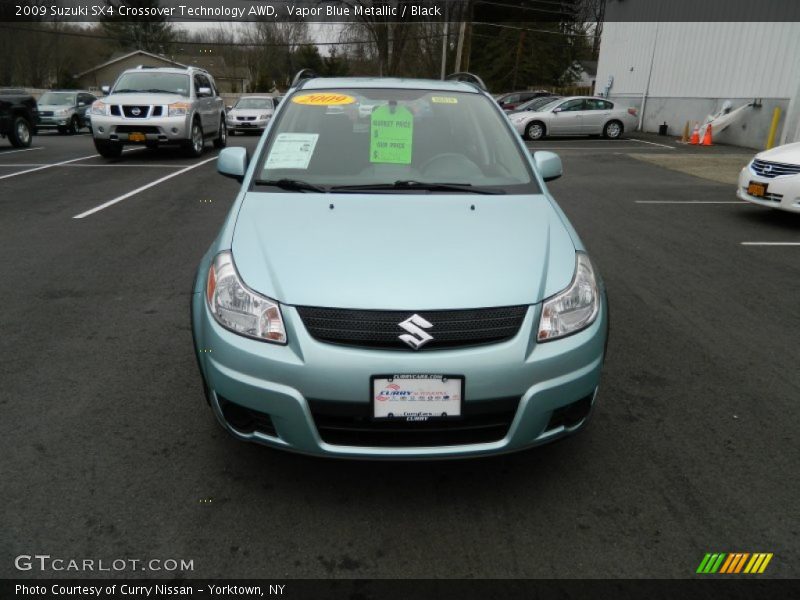 Vapor Blue Metallic / Black 2009 Suzuki SX4 Crossover Technology AWD