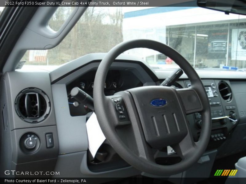 Oxford White / Steel 2012 Ford F350 Super Duty XL Crew Cab 4x4 Utility Truck